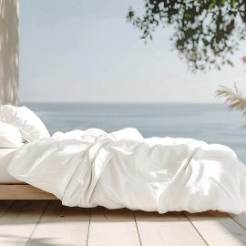 Sleep & Beyond 100% Organic Cotton Percale Pillow Case Pair