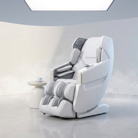 2026 4D Full Body Massage Chair, Zero Gravity, Shiatsu Recliner, SL Track Massage, Heating, Bluetooth, White — Studio Shot