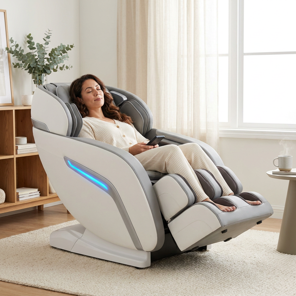 Zero Gravity Massage Chair Built to Support Full Body Relaxation, 4D SL Track System, Shiatsu Techniques, Heat