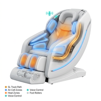 2026 4D Full Body Massage Chair, Zero Gravity, Shiatsu Recliner, SL Track Massage, Heating, Bluetooth, White — How It Works