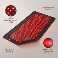 2026 Upgraded All-In-One Red Light Therapy Mat Full Body, FSA&HSA Eligible,75” X 35” Medical-Grade TPU Red Light Blanket with 2600 Dual-Wavelength Leds (660Nm Red & 850Nm NIR) for Pain Relief — infographic