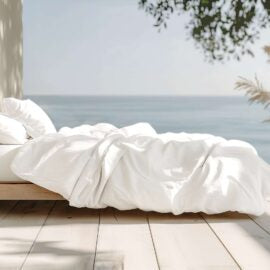 Sleep & Beyond 100% Organic Cotton Percale Duvet Cover Set