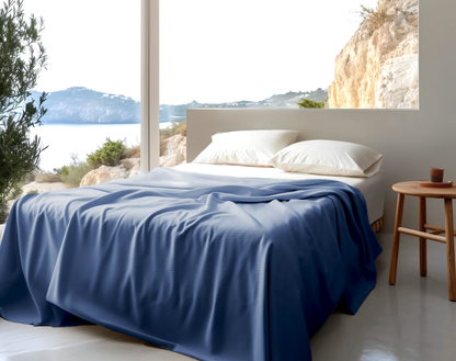 Sleep & Beyond 100% Organic Cotton Honeycomb Blanket