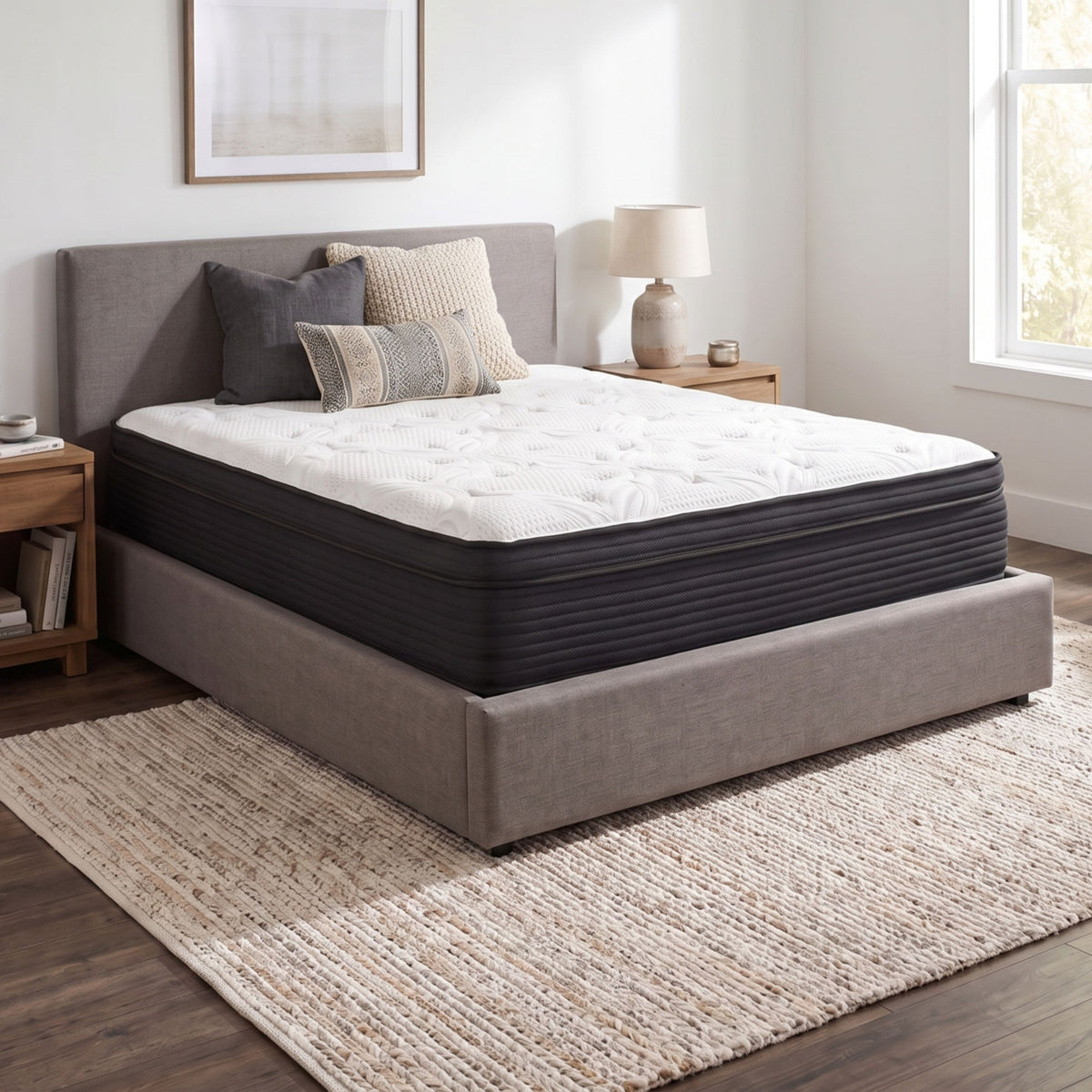 Omne Sleep 13” Plush Cooling Hybrid Mattress with Phase Change Cooling Cover