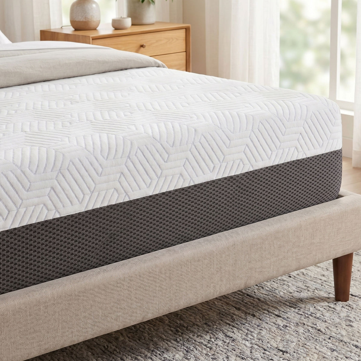 Omne Sleep Fria 12” Plush Mattress With Cooling Cover